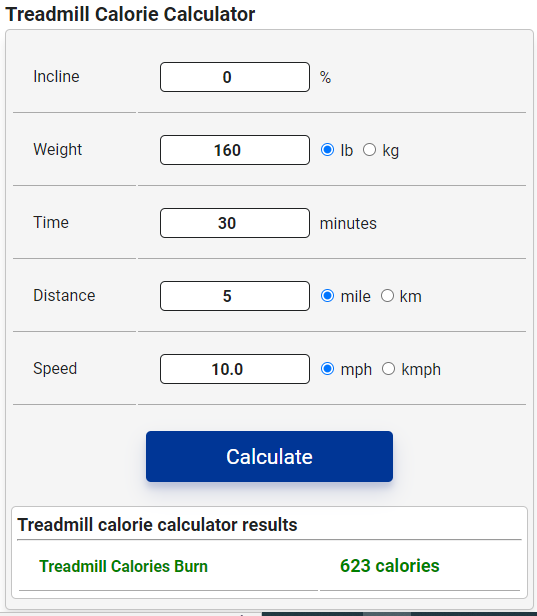 treadmill-calculator